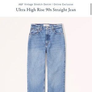 Abercrombie and Fitch ultra high rise 90s straight jean in color Medium